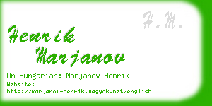 henrik marjanov business card